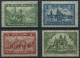 Dt. Reich 364-67 , 1924, Bauwerke, Falzrest, Prachtsatz, Mi. 100.- - Ongebruikt