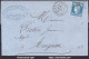 FRANCE N°60A SUR LETTRE ETOILE DE PARIS 21 + CAD R. ST ANTOINE DU 07/03/1874 - 1871-1875 Ceres