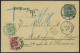 GANZSACHEN P 64 BRIEF, 1902, 5 Pf. Germania, Adressvordruck 104 Mm, Prachtkarte Von Friedenau Nach Antwerpen Mit Nachgeb - Autres & Non Classés