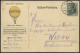 BALLON-FAHRTEN 1897-1916 5.4.1914, Kölner Club Für Luftschiffahrt, Abwurf Vom Ballon HARDEFUST, Postaufgabe In Cöln Am 6 - Mongolfiere