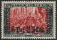 DP IN MAROKKO 58IAb , 1911, 6 P. 25 C. Auf 5 M., Friedensdruck, Aufdruck Rußig, Falzreste, Pracht, Mi. 150.- - Deutsche Post In Marokko