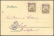 DSWA 11 BRIEF, EPUKIRO, 8.5.06, Violetter Wanderstempel Type III, Postkarte (rückseitige Landkarte) Mit 2-mal 3 Pf., Pra - Africa Tedesca Del Sud-Ovest