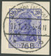 LIBAU 4Bab BrfStk, 1919, 20 Pf. Dunkelviolettblau, Type II, Aufdruck Violettblau, Prachtbriefstück, Gepr. A. Schlegel, M - Besetzungen 1914-18