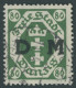 DIENSTMARKEN D 16Y O, 1922, 80 Pf. Dunkelgrün, Wz. Liegend, Zeitgerechte Entwertung TIEGENHOF FREIE STADT DANZIG, Minima - Sonstige & Ohne Zuordnung