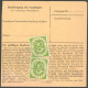 BUNDESREPUBLIK 138 BRIEF, 1954, 90 Pf. Posthorn, 3x Als Mehrfachfrankatur Auf Paketkarte Aus NIEDERLEIERNDORF, Davon 2 W - Other & Unclassified