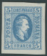RUMÄNIEN 12y , 1865, 5 Par. Blau, Senkrecht Gestreiftes Papier, Falzrest, Pracht, Mi. 120.- - Sonstige & Ohne Zuordnung