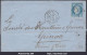 FRANCE N°60A SUR LETTRE AVEC ETOILE DE PARIS 22 + CAD R. TAITBOUT DU 17/10/1872 - 1871-1875 Ceres