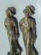 Delcampe - -2 ANCIENNES STATUETTES JEUNES FEMMES REGULE JUS De GRENIER Déco à Repatiner    E - Andere & Zonder Classificatie