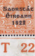 Ireland 1922-23 Thom Saorstát 3-line Overprint In Blue-black On 2d Orange, Corner Block Of 6 Control T22 Perf, Mint - Nuevos