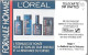 CARTE-PUCE-PRIVEE-D-50U-D381-SO2-1990-L OREAL-HOMME-V° Pe4038-Utilisé-TBE-LUXE - Privées