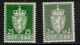 NORWAY NORGE NORWEGEN NORVÈGE 1959 1960 DIENSTMARKEN OFFICIALS OFF.SAK. MH(*) MI D72 84  SC O69 81 WAPPEN COAT OF ARMS - Service