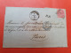 Cachet à Date D'entrée " Italie 5 Lanslebourg " Sur Lettre Sans Texte De Cornigliano Pour Paris En 1870 - D 242 - Marques D'entrées