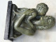 Delcampe - Art Déco - Sculpture Bronze Maternité  - Patine Verte - Années 30 - Cipriani  Bronze Massif De Grande Dimension - Art Nouveau / Art Deco