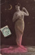 FANTAISIE - Femme - Belle époque - Femme En Robe Moulante - Serpent à Sa Taille - Constellation - Carte Postale Ancienne - Donne