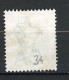 H-K  Yv. N° 34 ; SG N° 56 Fil CA (o)  2c Vert-gris  Victoria  Cote  1 Euro BE   2 Scans - Gebruikt