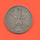 Germania 5 Mark 1951 F Deutsche Germany Deutschland RFA RFG - 5 Mark