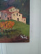 MIA (XXème ) "Village De Montagne Et Vignes"  Huile Sur Toile  école Française 38 X46 Cm - Huiles