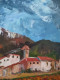 Delcampe - MIA (XXème ) "Village De Montagne Et Vignes"  Huile Sur Toile  école Française 38 X46 Cm - Oils