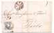 Portugal, 1857, # 12, Lisboa-Porto, Corte Desinfecção - Lettres & Documents