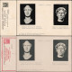 Grèce 1915. 2 Cartes Postales Entiers Surchargés. Sculptures, Tête Colossale D'Athéna Et D'homme Couronné. Justice - Mythology