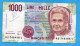 ITALIE BILLET BANCA D'ITALIA  1000 LIRES DECRET 1990 SERIE RG PHOTOS R/V - 1000 Liras