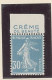 BANDE PUB -N°192 TYPE II B  -N**  -PUB  CRÈME DE BEAUTÉ (GIBBS)-MAURY N°43 - Unused Stamps