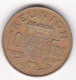 Ile De La Réunion 10 Francs 1964 , En Bronze Aluminium , Lec# 80 - Reunión
