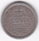 Netherlands. 25 Cents 1917 Wilhelmina, En Argent, KM# 146 - 25 Cent