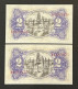 CRBS0910 PAREJA CORRELATIVA BILLETES ESPAÑA 2 PESETAS EMISION 1936 SIN CIRCULAR - 1-2 Peseten