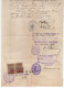 1906. AUSTRIA,POWER OF ATTORNEY,2 X 1 KRONE REVENUE STAMPS,AT THE BACK 2 X 1 DIN. REVENUE AT SERBIAN CONSULATE VIENNA - Revenue Stamps