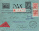 Luxembourg - Luxemburg - Lettre  Recommandé  1929    PAX  (  Deux Côtés Râre  ) - Oblitérés