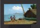 17821-POLYNESIE FRANÇAISE-AIRMAIL POSTCARD PAPEETE To COURBEVOIE (france).1967.FRENCH COLONIES.Carte Postale.POSTKARTE - Cartas & Documentos