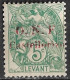 KASTELLORIZO 1920 Red Overprint O.N.F. Castellorizo On French Levant Stamps 5 C Green Vl.17 MH - Dodecanese