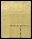 N°133, 30c Semeuse: 2 Paires Non Dentelées Tenant à Dentelées En Bloc De Quatre Coin De Feuille. SUPERBE. R.R. (certific - Unused Stamps