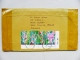 Cover From Malaysia Sent To Singapore Registered Flowers Rugby 2 Scans 10 Post Stamps - Malaysia (1964-...)