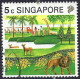 SINGAPORE 1990 QEII 5c Multicoloured, Tourism-Zoological Gardens SG624 FU - Singapour (...-1959)