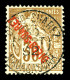 N°21a, 30c Brun, Surcharge Renversée Obl Càd Du 30.09.1892, Très Bon Centrage. SUP. R.R. (signé Brun/Calves/certificat)  - Used Stamps