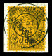 N°22, 35c Violet-noir Sur Jaune Sur Son Support, TTB (signé Calves/certificat)  Qualité: Oblitéré  Cote: 1100 Euros - Used Stamps