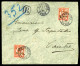 N°27, 1 Pi Sur 15c Vermillon, 2 Exemplaires Obl BEYROUTH/SYRIE Sur Enveloppe Recommandée Pour Candie (Crète) Avec Arrivé - Unused Stamps