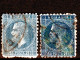 ⁕ Romania 1879 ⁕ Prince Karl I / King Carol I. 25 B. Mi.53 ⁕ 2v Used / Shades - 1858-1880 Fürstentum Moldau