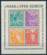 * Svájc 1934 NABA Blokk (**Mi EUR 750.-) (alig Látható Falcnyom, Pici Elvékonyodás / Small Thin) - Otros & Sin Clasificación