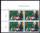 SCHWEIZ ABARTEN, 1996 180 Rp. Jean Piaget, Fleck Auf Dem Kittel, Eckrand-Viererblock Postfrisch ** - Errors & Oddities