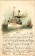 T2 1898 (Vorläufer) Kaiserliche Marine S.M. Yacht "Hohenzollern" Parade Abnehmend. Meissner & Buch Marinepostkarte Serie - Non Classés