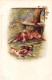 Chien Dog - Raphael Tuck & Fils - Série 7. 7 - Chromolithographie Gros Chien Et 2  Cavaliers King Charles Spaniel- CPR - Tuck, Raphael