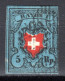 SCHWEIZ, 1850 Rayon I Blau, Ohne Kreuzeinfassung, Gestempelt - 1843-1852 Timbres Cantonaux Et  Fédéraux