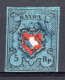 SCHWEIZ 1850 Rayon I, Blau, Gestempelt - 1843-1852 Federal & Cantonal Stamps
