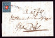 SCHWEIZ, 1850 Rayon I Blau, Mit Kreuzeinfassung, Auf Brief - 1843-1852 Federal & Cantonal Stamps