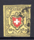 SCHWEIZ, 1850 Rayon II Gelb, Gestempelt - 1843-1852 Federal & Cantonal Stamps