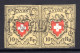 SCHWEIZ, 1850 Rayon II Gelb, Im Paar, Gestempelt - 1843-1852 Kantonalmarken Und Bundesmarken