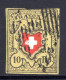 SCHWEIZ, 1850 Rayon II Gelb, Gestempelt - 1843-1852 Kantonalmarken Und Bundesmarken